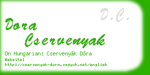 dora cservenyak business card