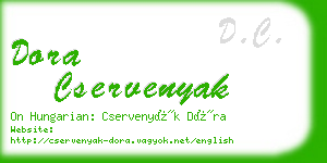 dora cservenyak business card